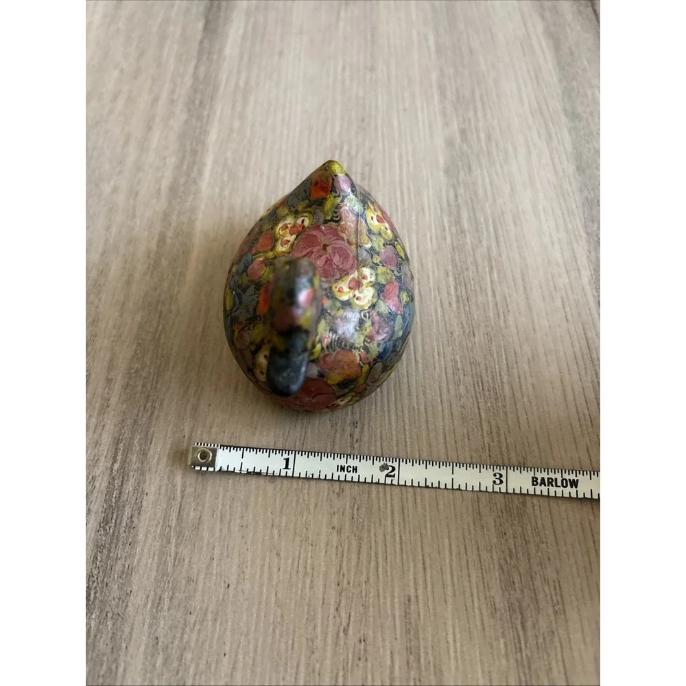 Vintage Hand-Painted Lacquerware Duck Trinket Box 2.5